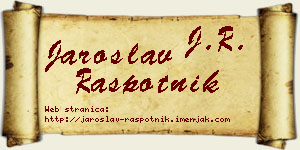 Jaroslav Raspotnik vizit kartica